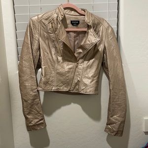 BEBE gold Moto jacket